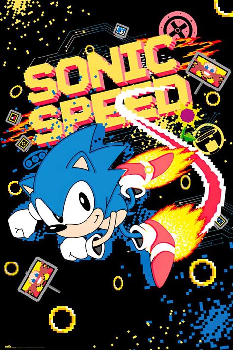 Buy Sonic The Hedgehog Gaming Tv Show Poster Sonic Speed Size