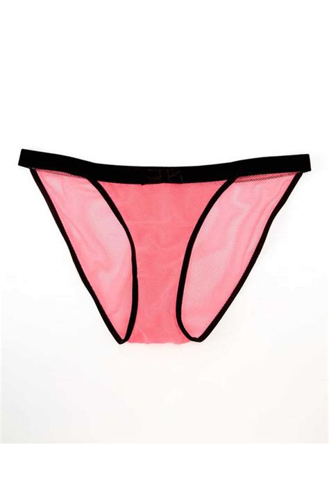 Claudette Pink Fishnet Tanga Bikini Cheapundies