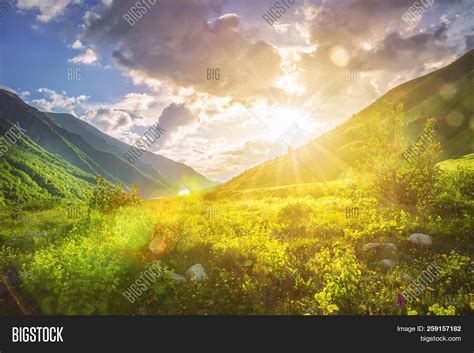 Sunny Mountains Image And Photo Free Trial Bigstock