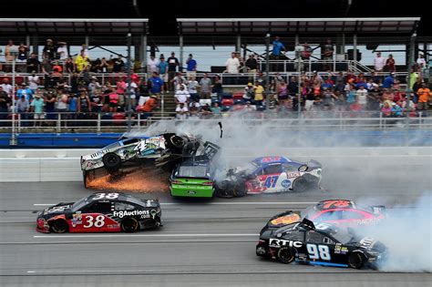 It began flipping when it was struck by the no. NASCAR's restrictor-plate tracks cause drivers and fans to ...