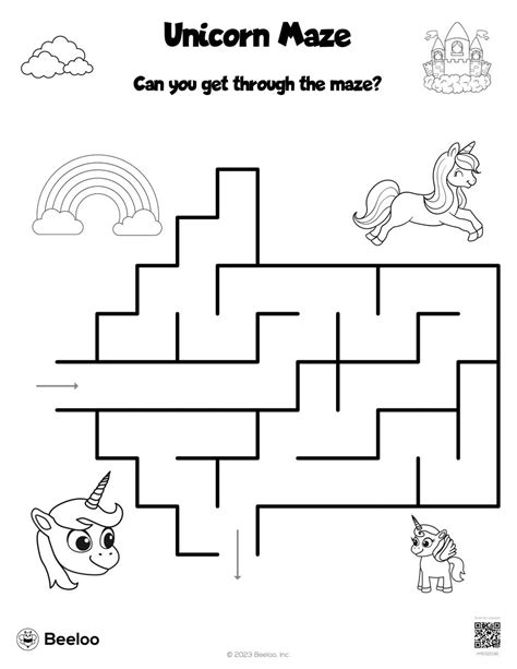 Unicorn Maze • Beeloo Printable Crafts For Kids Rm1l32036