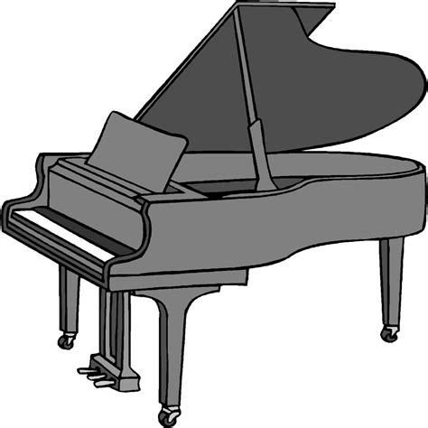 Cartoon Drawing Clip Art - Baby Grand Piano - Png Download - Full Size