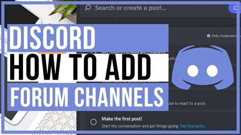 How To Add Forum Channels To Discord Setup Discord Forums Youtube