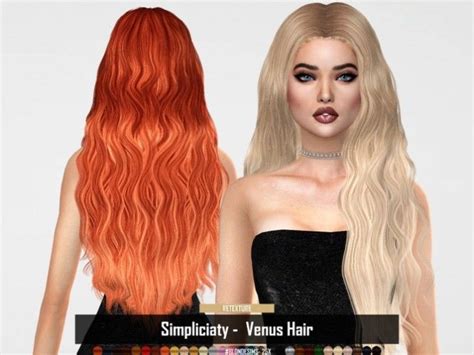 Blondesims Simpliciaty Venus Hair Retexture By Redheadsims For The Sims
