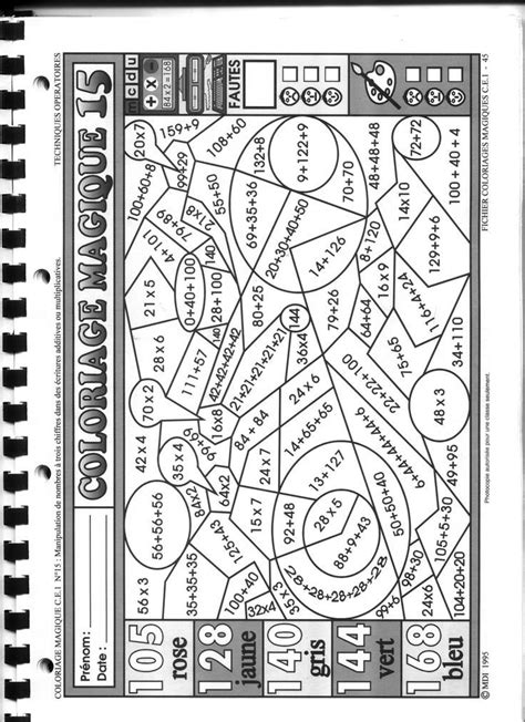 17+ Coloriage Magique Francais  Color Info