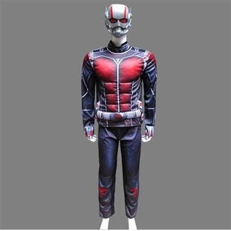 Deluxe Ant Man Muscle Costume Kids Boys Marvel Anime Superhero Cosplay