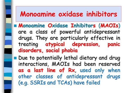 Ppt Monoamine Oxidase Inhibitors Powerpoint Presentation Free Download Id5914020