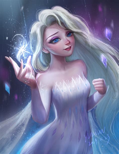 Artstation Frozen 2 Elsa Yuki Wu