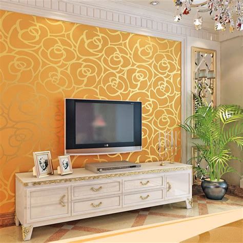 Flocking Textured Classic Modern Wallpaper Wp28 Interior Paint Colors
