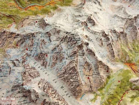 Massif Du Mont Blanc Ign Relief Map Nostromoweb