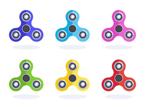 Colorful Flat Fidget Spinner Vector Icons 693107 Vector Art At Vecteezy