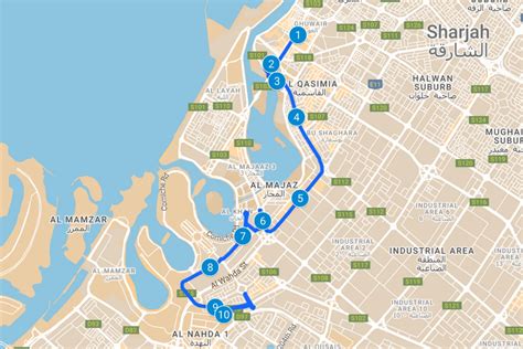 Bus 9 Route Sharjah Rolla To Sahara Centre 🚍