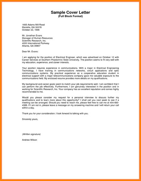 The block format is perfect for a cover letter created to accompany a resume as part of a job application. marine service engineer cover letter clinical medical ...
