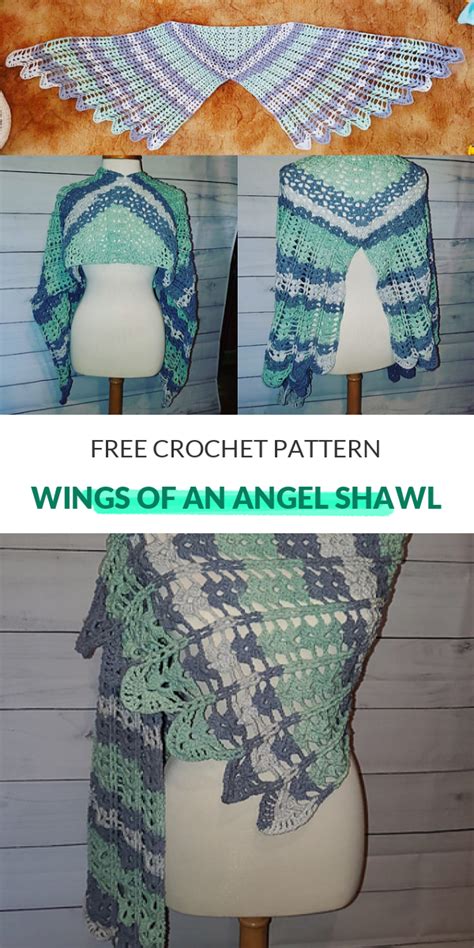 How To Crochet Wings Of An Angel Shawl In 2021 Crochet Patterns