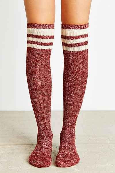 marled varsity stripe over the knee sock thigh high knit socks over the knee socks striped