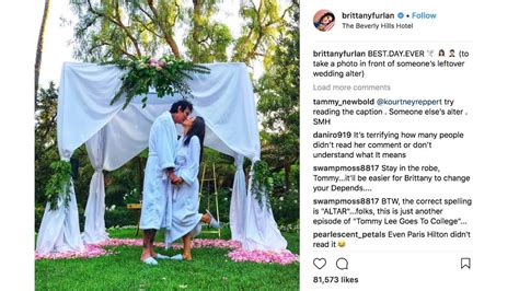 Tommy Lee And Brittany Furlan Stage Fake Wedding Shot 8days