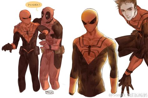 Deadpool X Spiderman Somilk吮指原味奶 Дэдпул Комиксы марвел