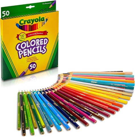 Crayola Colored Pencils Assorted Colors 50 Count T