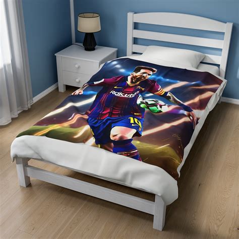Iconic Elegance Lionel Messi Velveteen Blanket Etsy