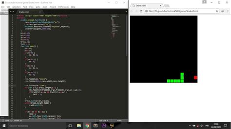 Cara Membuat Game Snake Dengan Html5 Di Sublimenotepad Youtube