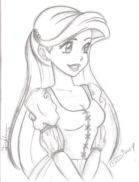 Easy Disney Princess Drawing At Explore Collection Of Easy Disney Princess