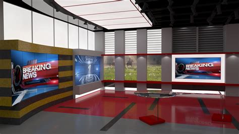 Broadcast News Room Studio Ethereal 3d Online Store