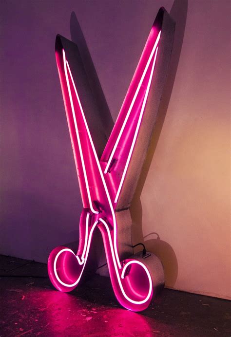 Neon Scissors 82cm X 180cm Kemp London Bespoke Neon Signs Prop