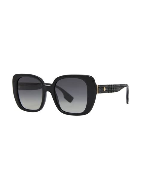 Burberry Monogram Motif Oversized Square Frame Lola Sunglasses In Black Modesens
