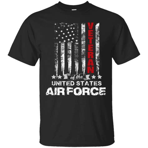 American Flag T Shirt For Us Air Force Veterans Grass Place