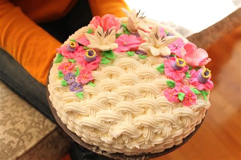 Cake starting from 649 rs. Pixie Crust: Flower Basketweave Cake and An Announcement