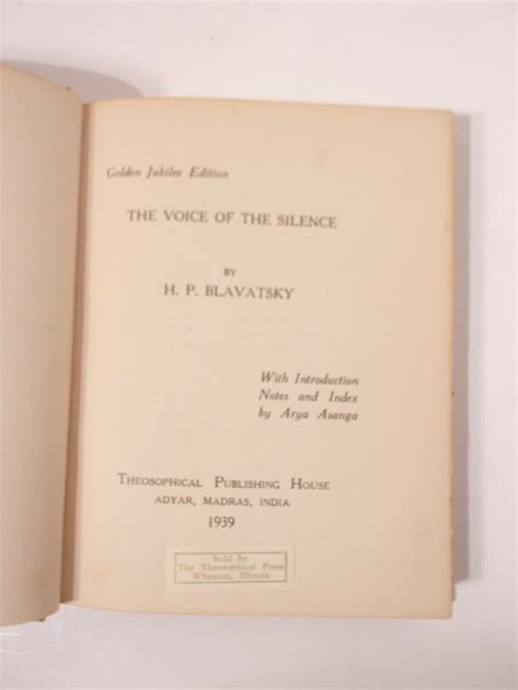 Vintage Book The Voice Of The Silence 1939 H P Blavatsky Etsy