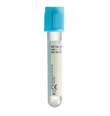 Tube Vacutainer Avec Citrate De Sodium NC M