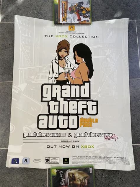 Grand Theft Auto Iii Vice City Poster Original Us 2003 Xbox Microsoft