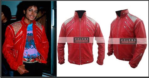 Michael Jackson Red Leather Jacket Beat It Celebs Leather Jackets