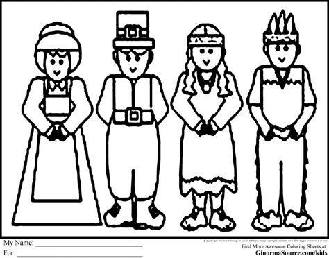 Pilgrim Coloring Pages