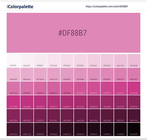 Pantone 15 2718 Tcx Fuchsia Pink Color Hex Color Code Df88b7