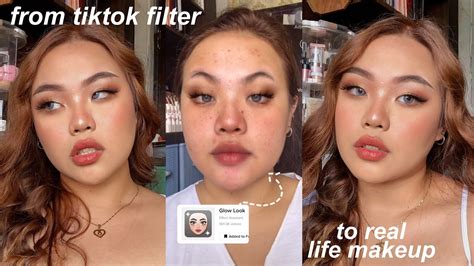 Tiktok Filter In Real Life 😛 ♡ Turning Tiktok Filter Glow Look Into A Real Makeup Look Youtube
