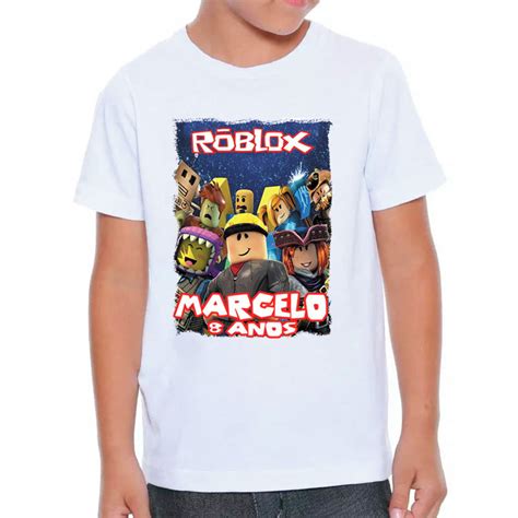 1 Camiseta Jogo Roblox Infantil Games Camisa Aniversário No Elo7