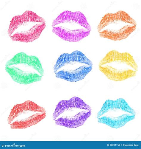 Colorful Kissy Lips Stock Photo Image 23211760