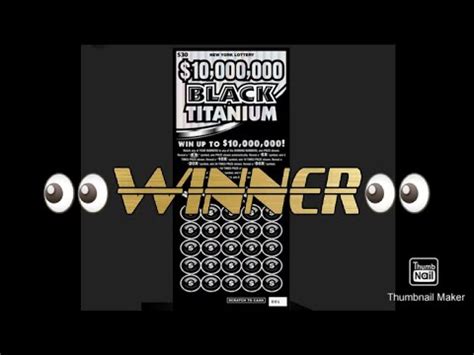 Black titanium sounds like it could be the name of any number of things. ⚡BIG BOY TICKETS! ⚡SYMBOL WIN⚡2 $30 BLACK TITANIUM NY ...