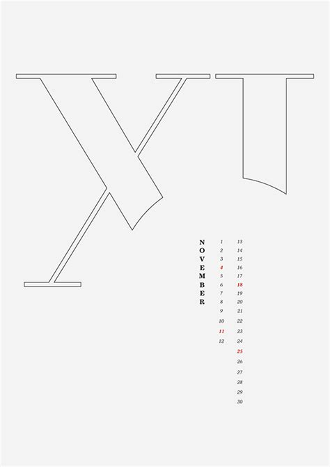 Typographic Calendar On Behance