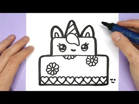 How to draw a unicorn rainbow cake. How to Draw a Unicorn Rainbow Cake Slice Easy and Cute | Drawing Aylin Blog (With images) | Kresby