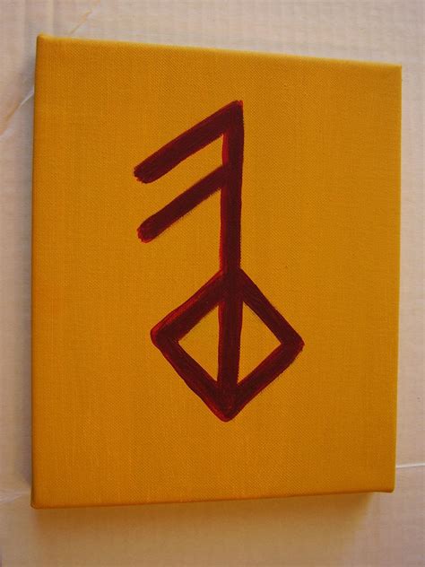 Runes are the letters in a set of related alphabets known as runic alphabets, which were used to write various germanic languages before the adoption of the latin alphabet and for specialised purposes. 8X10 Viking Rune Symbol of LOVE painting | Etsy | Rune ...