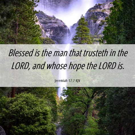 Jeremiah Kjv Blessed Is The Man That Trusteth In The Lord And