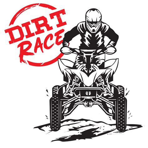 Quad ATV Extreme Sport Racing In Badge Logo Design Good For T Shirt