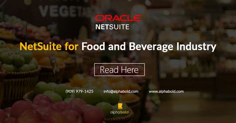 Netsuite For Food And Beverage Industry Netsuite Solution Provider