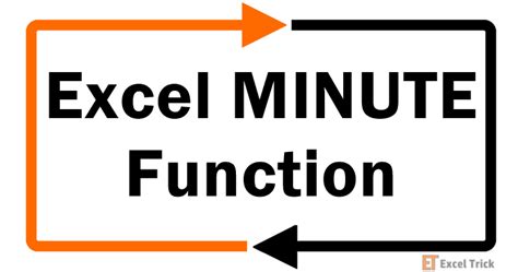 Excel Minute Function How To Use
