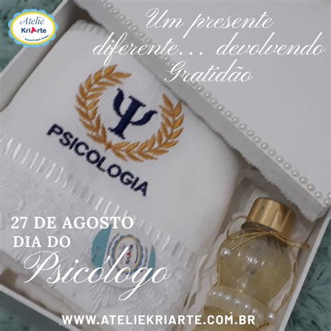 Dia que representa 58 anos da psicologia enquanto ciência e profissão. Presente Dia do Psicólogo no Elo7 | Ateliê Kriarte (138E790)