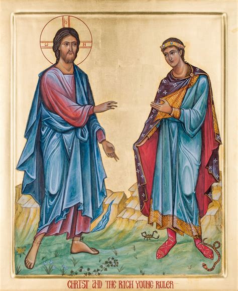 A New Icon Composition Christ And The Rich Young Ruler Orthodox Arts