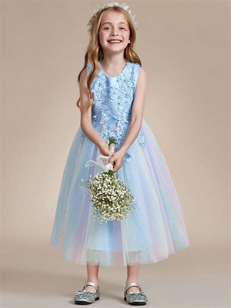 White Lace And Tulle Flower Girl Dress With Beaded Accents Ever Pretty Us